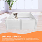 Rooster Farms Dog Whelping Box 0.95m x 0.95m x 0.48m - Puppy Birthing PVC Pen
