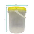 Bulk 100 x 1.2L Empty Honey Bucket with Lid - 1.5Kg Clear Tamper Proof Plastic Tub