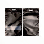 500 Resealable Black Stand Up Bags 44x29.5cm - Food Packaging Zip Pouch and Handle