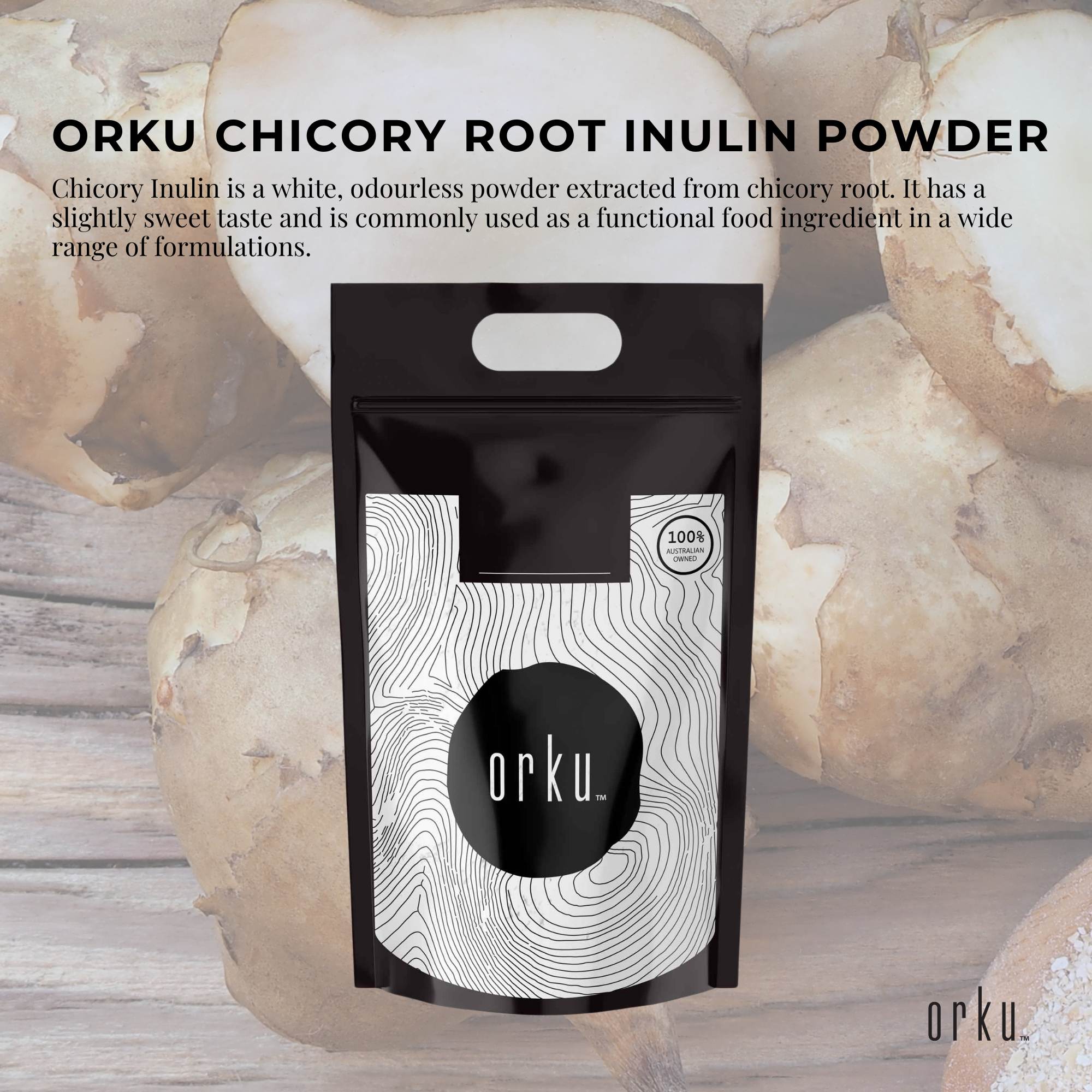 Orku 20Kg Chicory Root Inulin Powder - Unflavoured Food Ingredient
