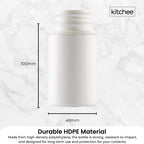 Kitchee 100x Tablet Bottles 90ml + 38mm TamperTel Child Resistant Cap - Round