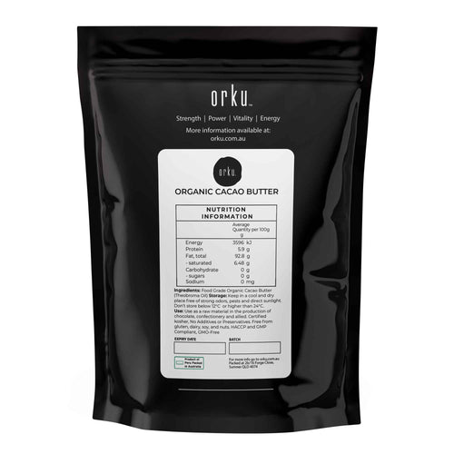 100g Organic Cacao Butter - Cold Pressed Raw Natural Food Grade Blocks