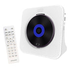 Tooleroo USB Rechargeable Desktop CD Player Speaker â€“ Bluetooth Portable White
