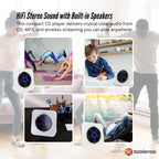 Tooleroo USB Rechargeable Desktop CD Player Speaker â€“ Bluetooth Portable White