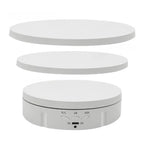 Tooleroo Electric 360 Rotating Product Display Stand White for Merchandise Video