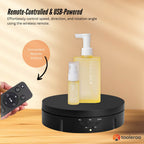 Tooleroo Electric 360 Rotating Product Display Stand for Merchandise Video Black