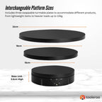 Tooleroo Electric 360 Rotating Product Display Stand for Merchandise Video Black