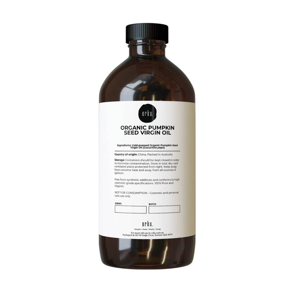 Orku 1L Organic Pumpkin Seed Oil – Virgin Cold Pressed Unrefined Cosmetic Gr.