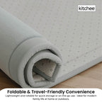 Kitchee Kids Foam Floor Play Mat 200x200cm – Padded Thick Soft Tatami Style Grey