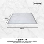 Kitchee Kids Foam Floor Play Mat 200x200cm – Padded Thick Soft Tatami Style Grey