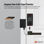 Tooleroo Digital Smart Door Lock Keypad - 5-in-1  Home Entry Security System