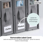 1x Kitchee Foldable Bed Sheet Storage Box – Linen & Closet Organiser Grey
