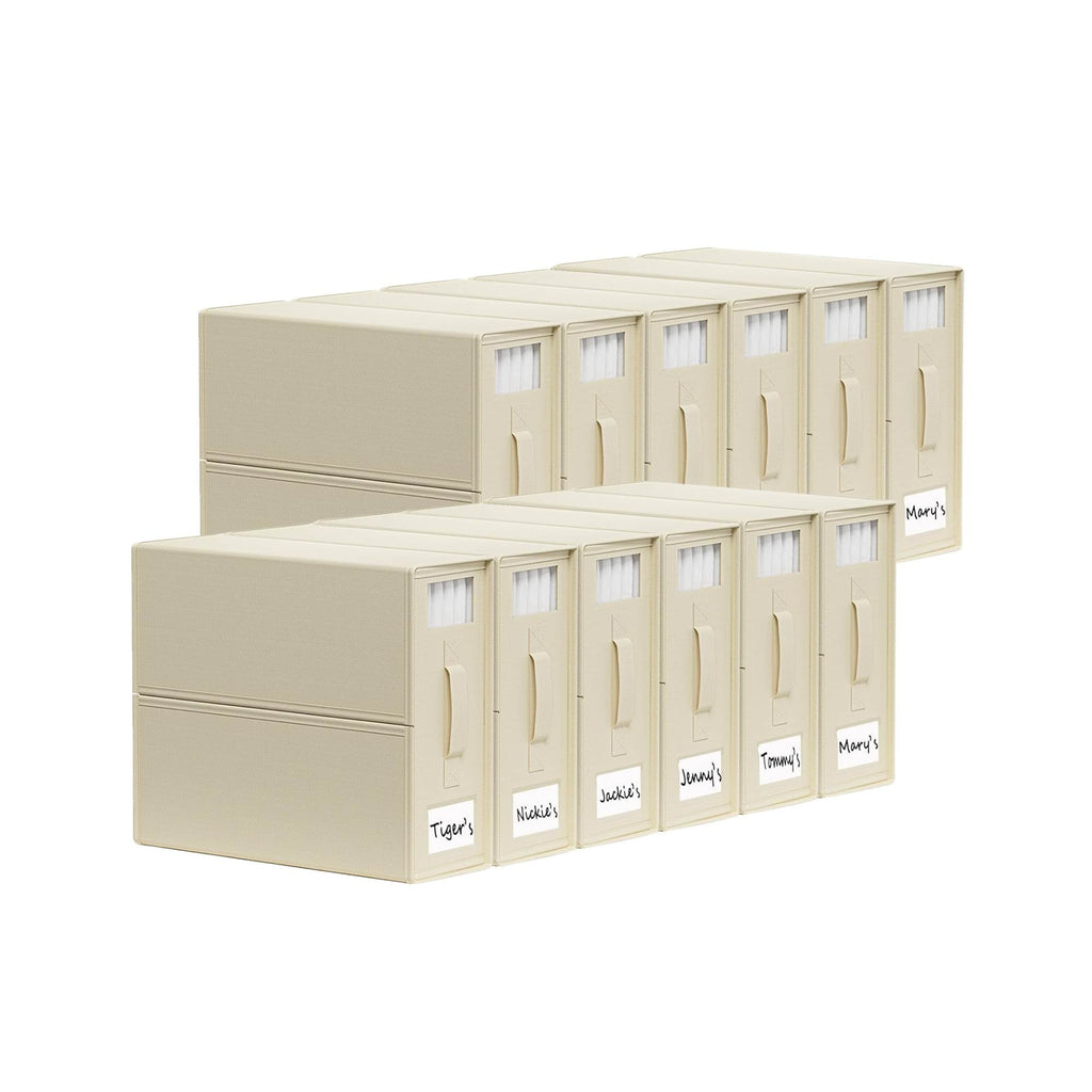10x Kitchee Foldable Bed Sheet Storage Box – Linen & Closet Organiser Beige
