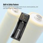 LiitoKala Lii-100 Smart Battery Charger - USB Output for 18650 AA AAA Li-ion NiMH