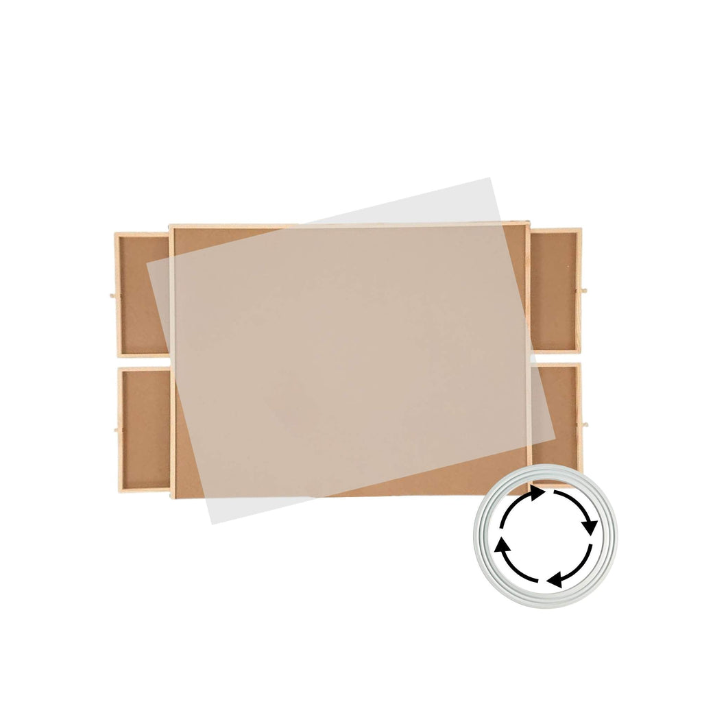 Social Hike 1000pcs Puzzle Board 4 Drawer with Cover -  Wooden Rotating Tabletop