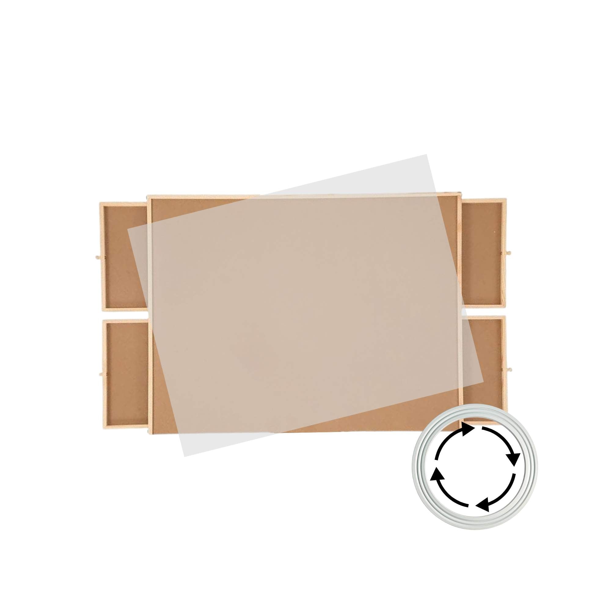 Social Hike 1000pcs Puzzle Board 4 Drawer with Cover -  Wooden Rotating Tabletop