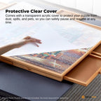 Social Hike 1500pcs Puzzle Board 6 Drawer with Cover - Wooden Rotating Tabletop