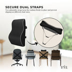 Orku Ergonomic Lumbar Cushion - Memory Foam Back Support Car Office Gaming Chair