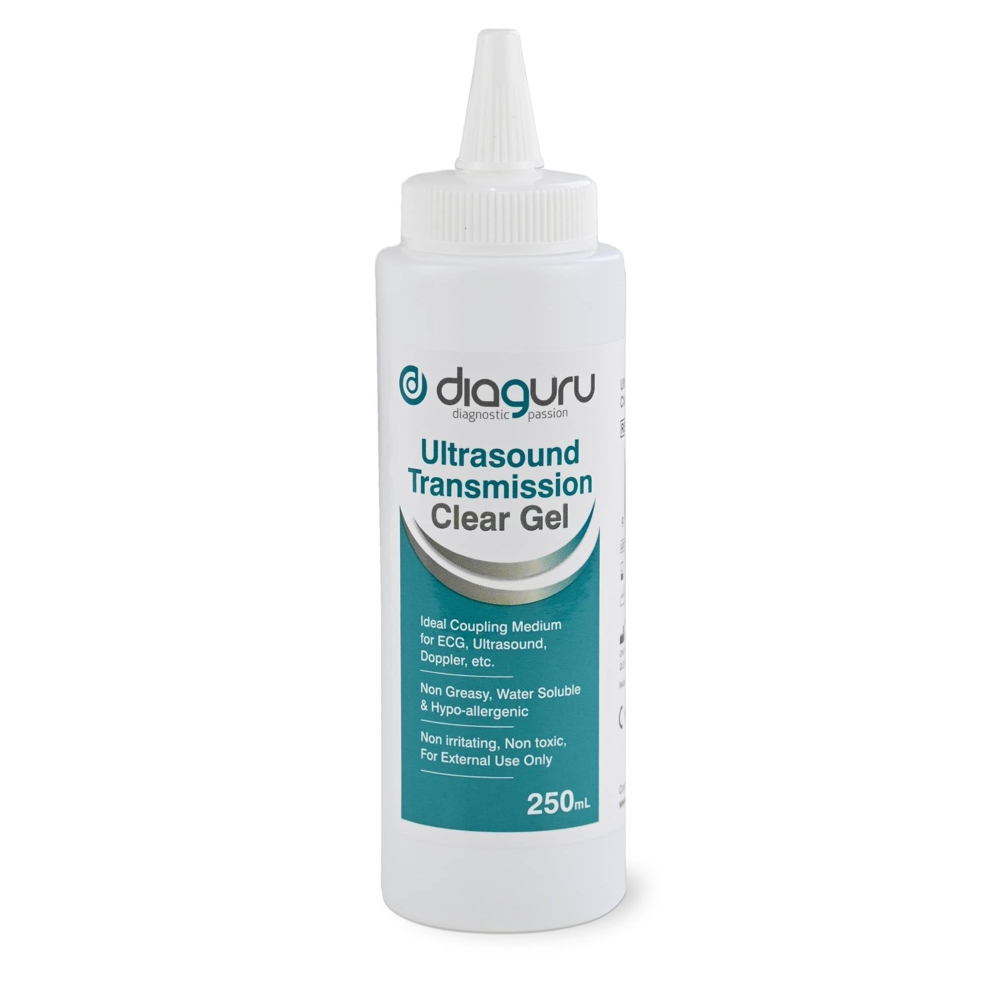 Diaguru 1x 250ml Ultrasound Sonogram Gel - Conductive Transmission ECG Doppler
