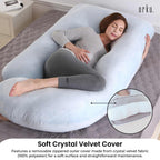 Orku Maternity Pregnancy Pillow - J-Shape Full Length for Side Sleepers Grey