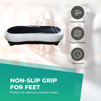 Social Hike White Vibration Machine Platform - Exercise Plate Whole Body Workout