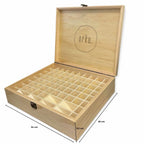 74 Slots Essential Oils Storage Box - Wooden 1-Tier Bottle Holder
