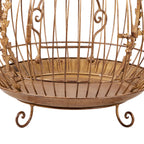 Christabelle Antique Gold Metal Art Iron Wrought Material Bird Cage Display Christmas Decor