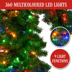 Christabelle Bad Santa 2.3m Curved Multicolour Pre-Lit Christmas Tree with 1240 Tips
