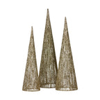 Christabelle 3pc Christmas Tree Indoor Outdoor Display Decoration LED Lights Front Yard Lawn Statue Ornament