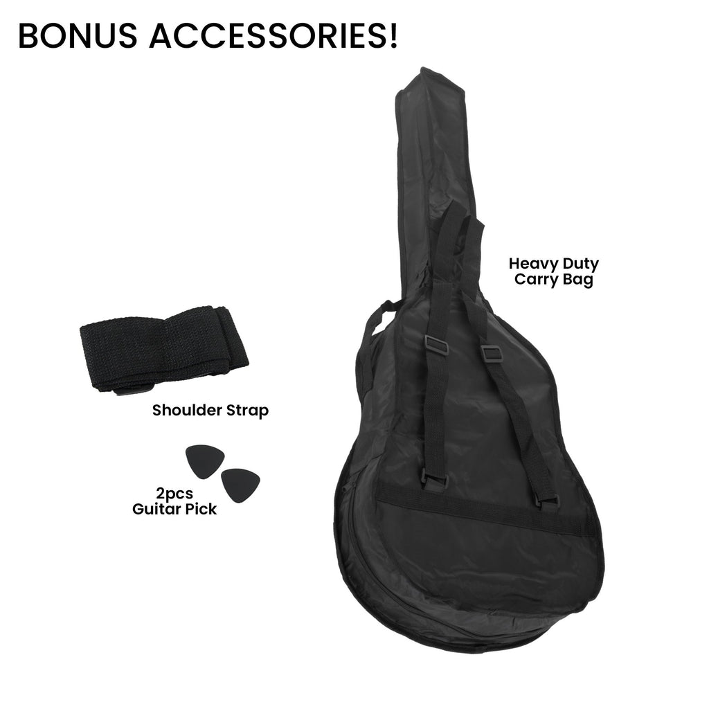 Karrera 38in Cutaway Acoustic Guitar with guitar bag - Blue Burst