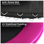 Kahuna 8ft Replacement Trampoline Safety Pad Cover and Jumping Spring Mat - Pink