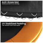 Kahuna 12ft Replacement Trampoline Safety Pad Cover and Jumping Spring Mat - Orange