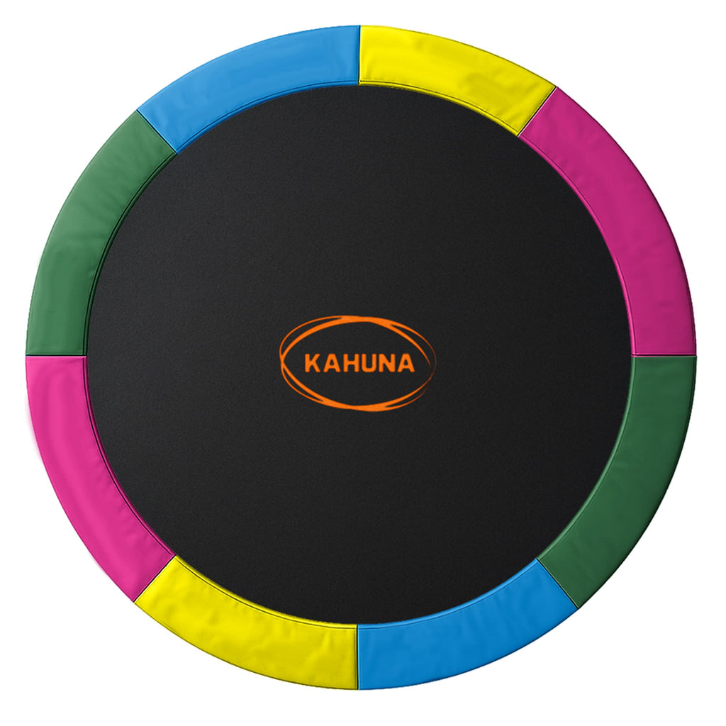 Kahuna 16ft Replacement Trampoline Safety Pad Cover and Jumping Spring Mat - Rainbow