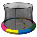 Kahuna 10ft Trampoline Pad and Net - Rainbow