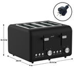 Pronti Breakfast Set with 1.25L Coffee Machine, Silver Noir Toaster & Kettle