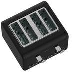 Pronti Silver Noir Collection 4 Slice Toaster with Dual Controls