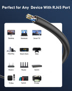 BENFEI 000701BK-305M CAT6 UTP 1000Mbps Waterproof Ethernet Cable 1000FT for Outdoor 305M (Unshielded)