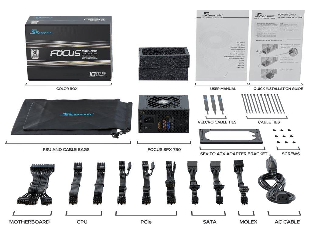 Seasonic FOCUS SPX-750 750W Fully Modular PSU
