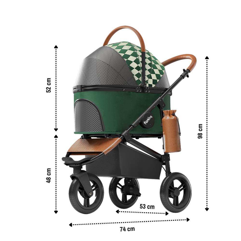Fur King Jogger Pet Pram / Stroller - Black
