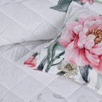 Bianca Coleraine White Floral Printed Bedspread Set Double