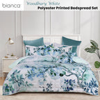 Bianca Woodbury White Botanical Printed Bedspread Set King Single