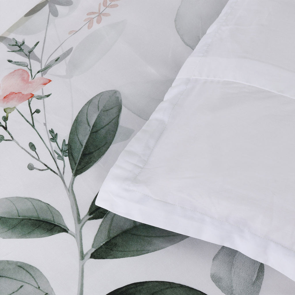 Bianca Wellingrove White Cotton Sateen Quilt Cover Set Double