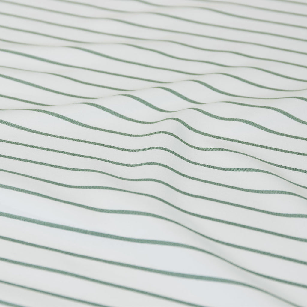 Ardor Frankie Sage Stripe Yarn Dyed Reversible Quilt Cover Set King