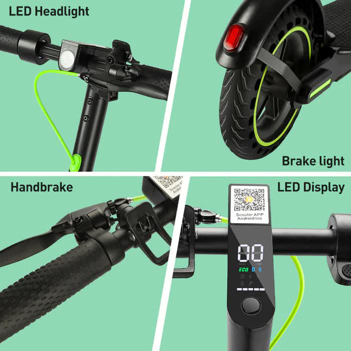 BUNA ULTRA Electric Scooter for Adults, 500W Motor, 35KM/H, 55 KM Range, 10" Pneumatic Tires