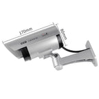 2pcs Dummy Security Camera with Flashing LED Outdoor Fake CCTV Surveillance Decoy