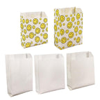 1000PCS Oil-proof Takeaway Paper Bags for Premium Takeout Supply - Smiling faces-23*13*7cm