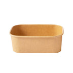 Kraft Paper Bowl for Takeaway Leak-Proof Disposable Food Container - White-Paper Lid-300pcs