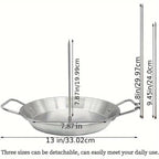 Stainless Steel Vertical Skewer Grill Pan Barbecue Kebab Rack Grill Cooking Tool