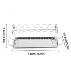 Foldable Stainless Steel Barbecue Grill Rack for Chicken Legs Outdoor Cooking