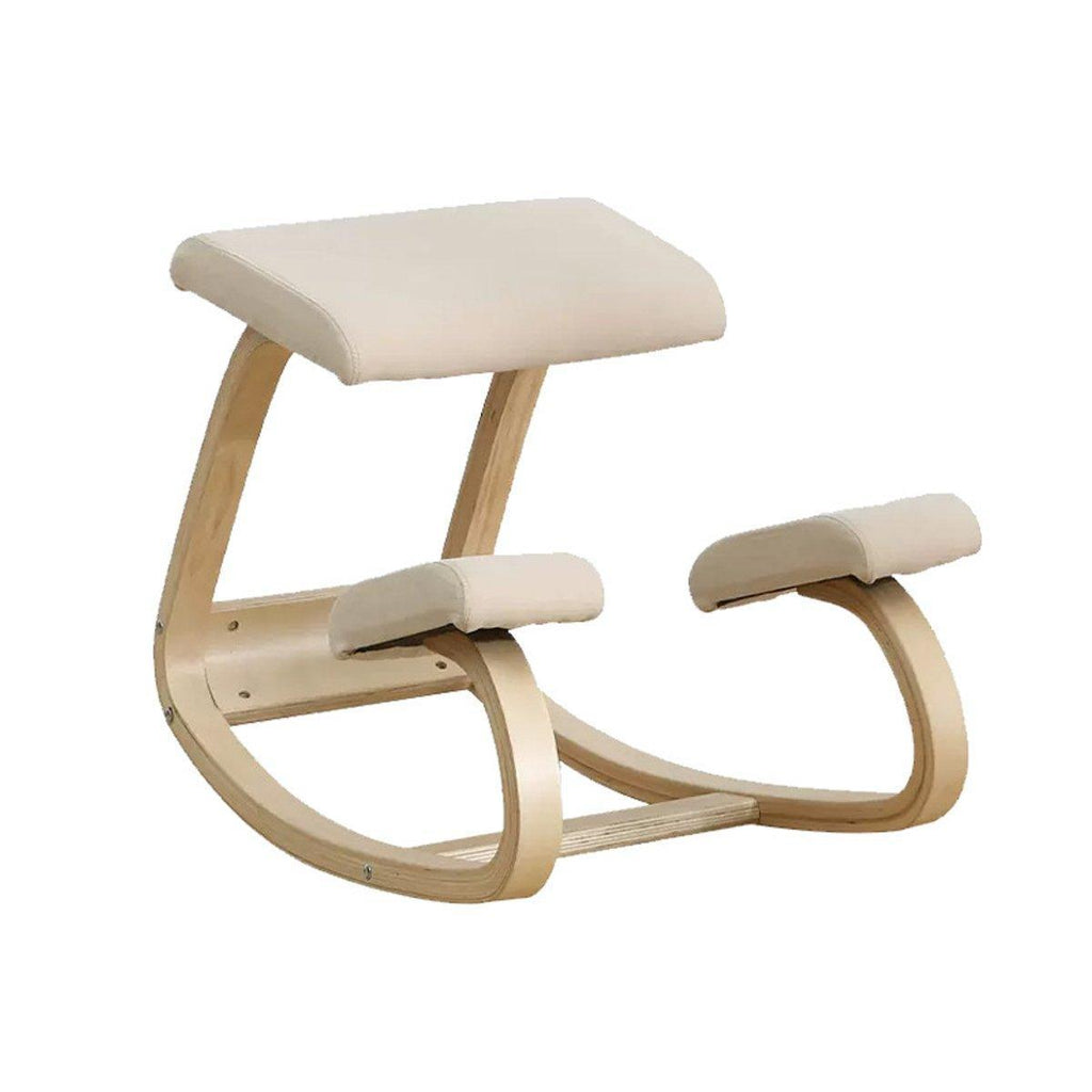 Ergonomic Kneeling Chair Rocking Office Desk Stool Upright Posture Support Seat - Dark Blue